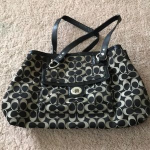 Authentic signature Coach purse handbag canvas